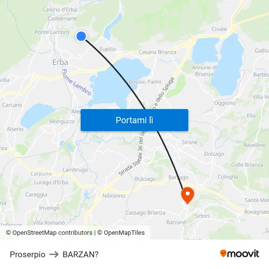 Proserpio to BARZAN? map