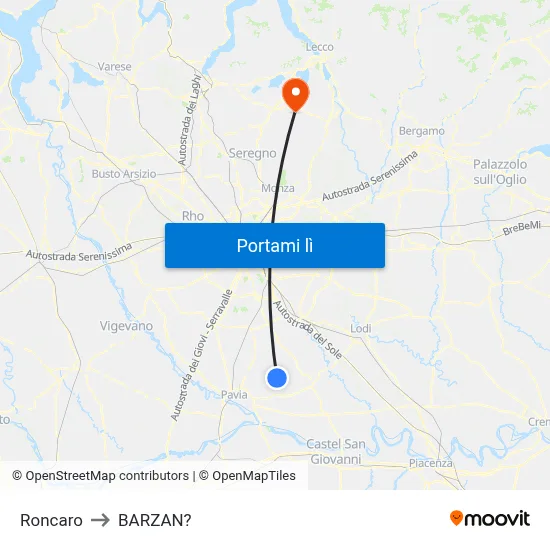 Roncaro to BARZAN? map