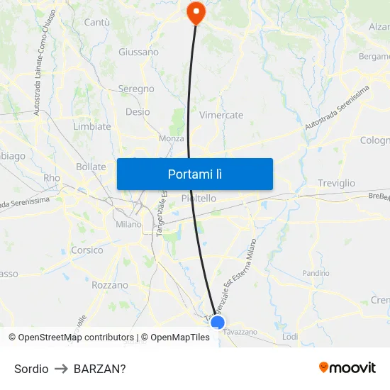 Sordio to BARZAN? map