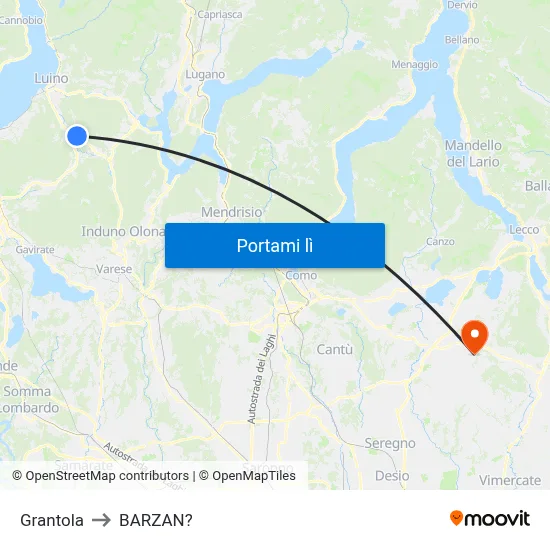 Grantola to BARZAN? map