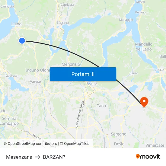 Mesenzana to BARZAN? map