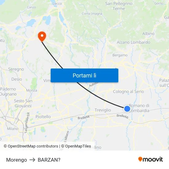 Morengo to BARZAN? map