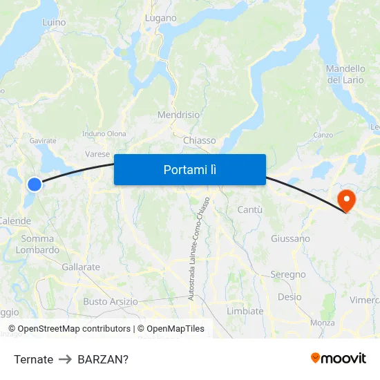 Ternate to BARZAN? map
