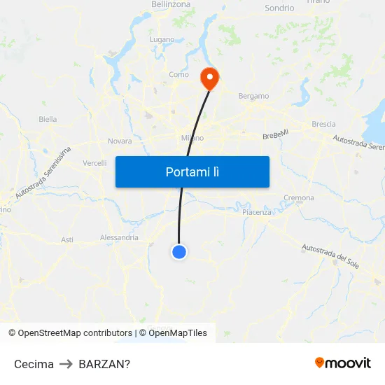 Cecima to BARZAN? map