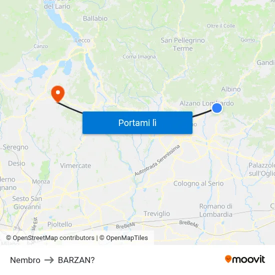 Nembro to BARZAN? map
