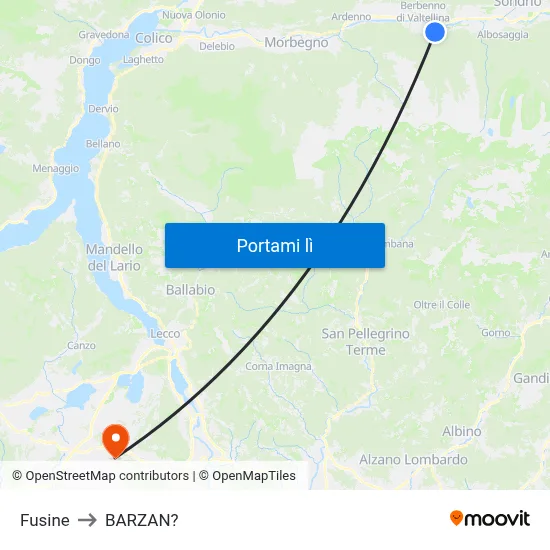 Fusine to BARZAN? map