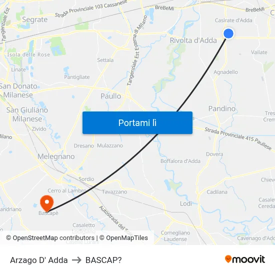 Arzago D' Adda to BASCAP? map