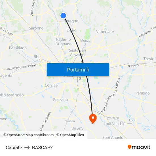 Cabiate to BASCAP? map