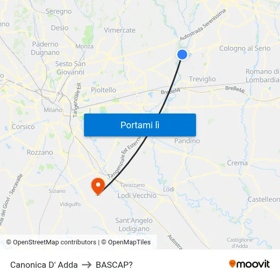 Canonica D' Adda to BASCAP? map