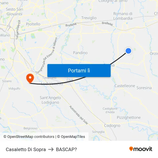 Casaletto Di Sopra to BASCAP? map