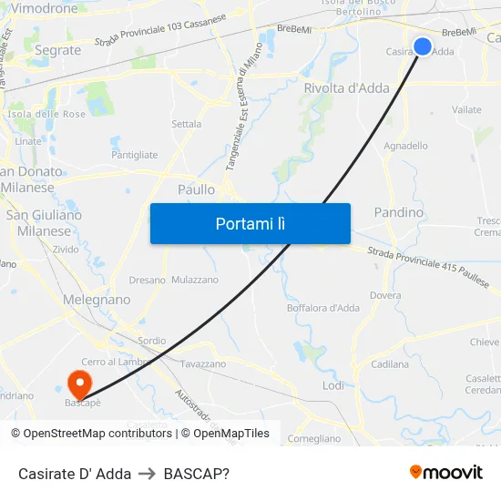 Casirate D' Adda to BASCAP? map