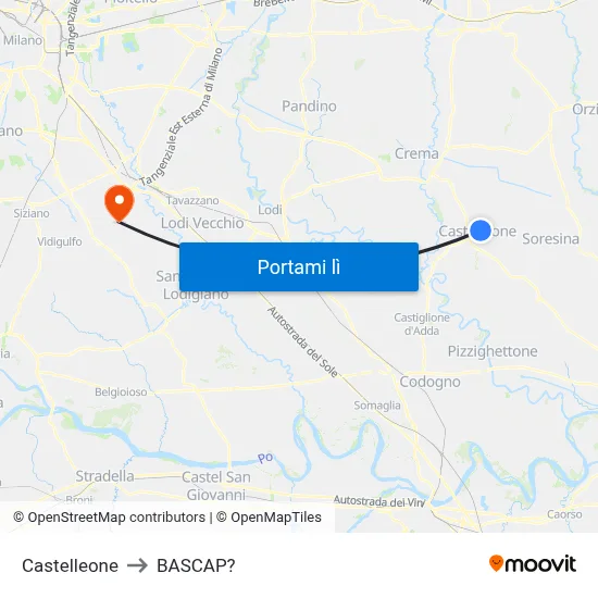 Castelleone to BASCAP? map