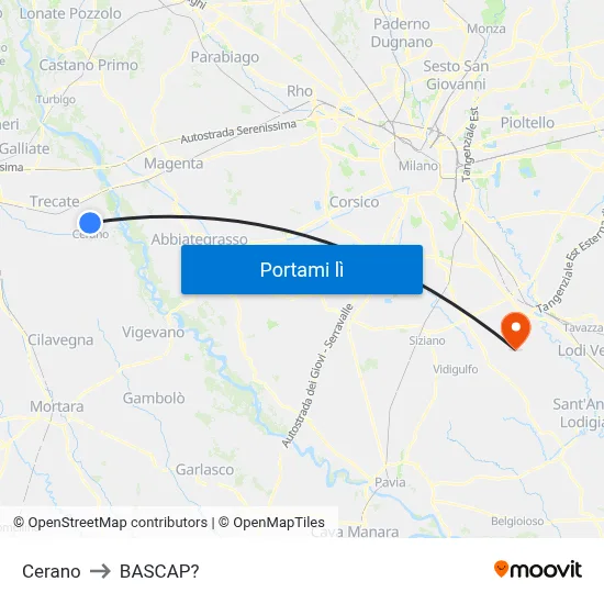 Cerano to BASCAP? map