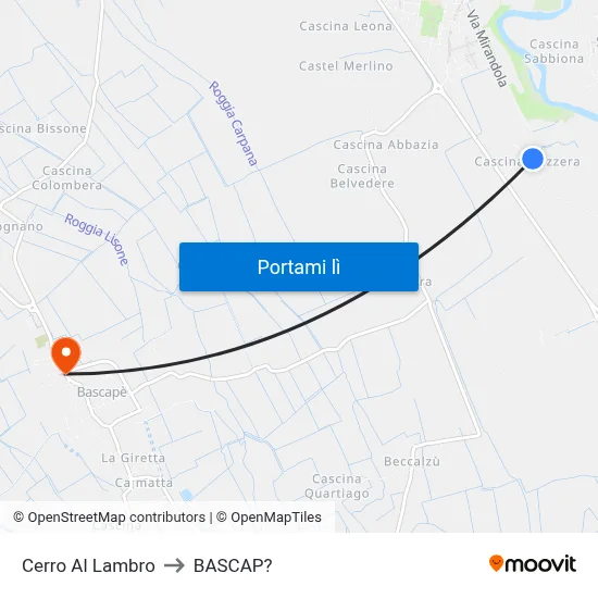 Cerro Al Lambro to BASCAP? map
