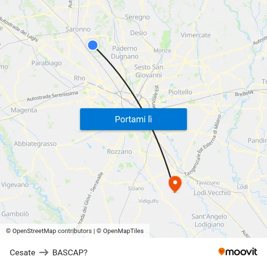 Cesate to BASCAP? map