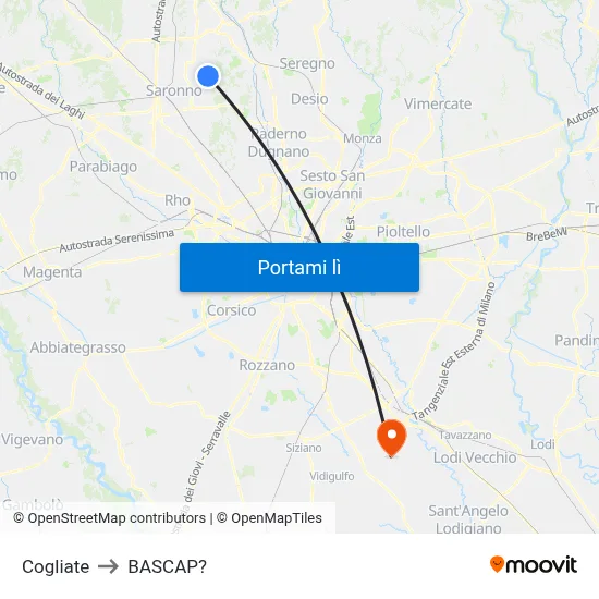 Cogliate to BASCAP? map