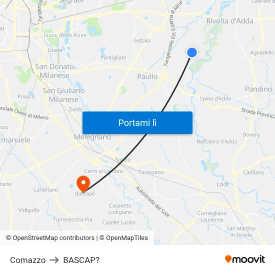 Comazzo to BASCAP? map