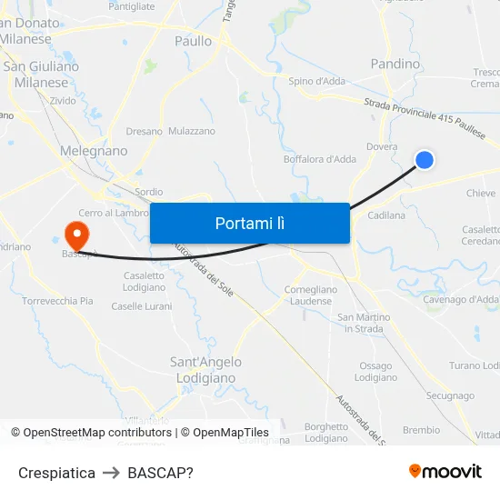 Crespiatica to BASCAP? map