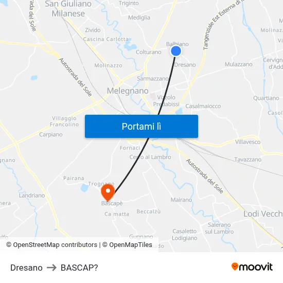 Dresano to BASCAP? map