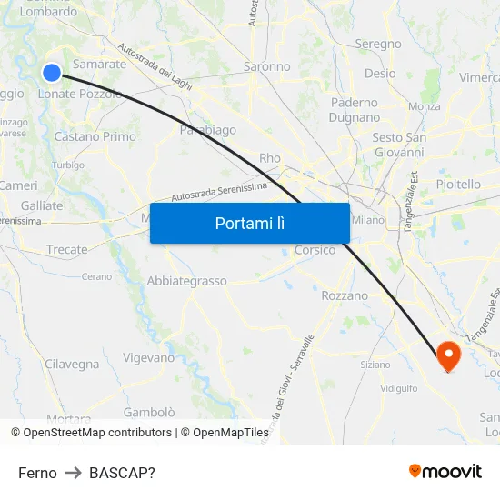 Ferno to BASCAP? map