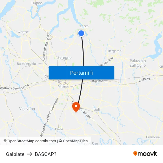 Galbiate to BASCAP? map