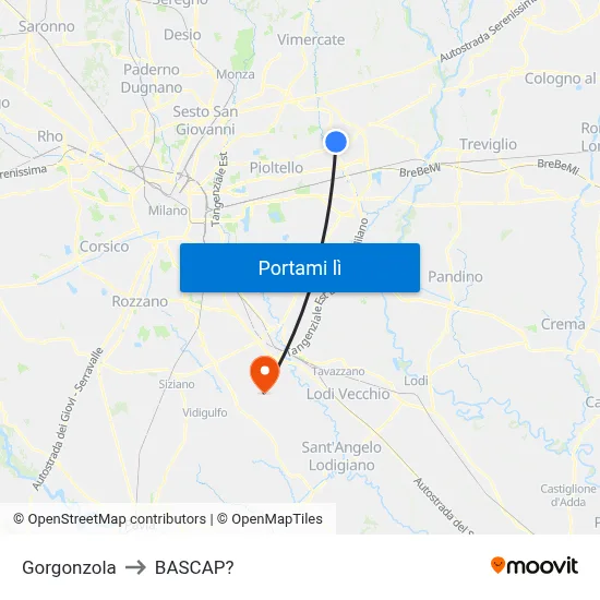 Gorgonzola to BASCAP? map