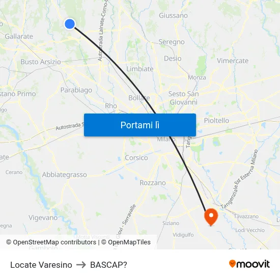 Locate Varesino to BASCAP? map