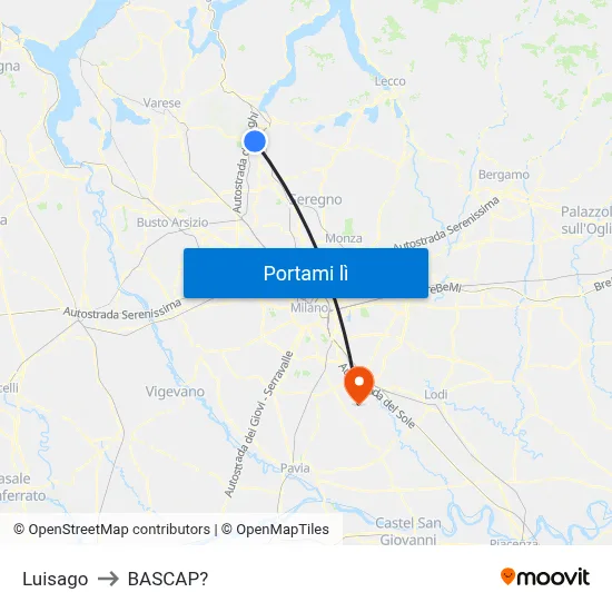 Luisago to BASCAP? map