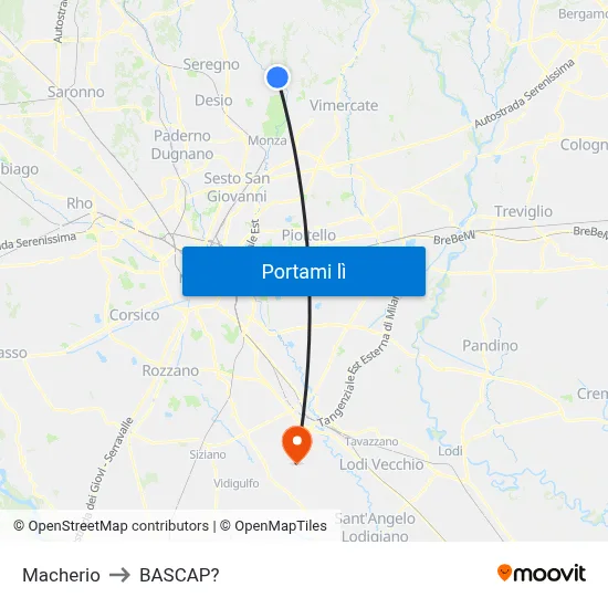 Macherio to BASCAP? map