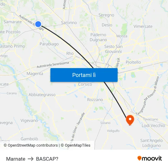Marnate to BASCAP? map