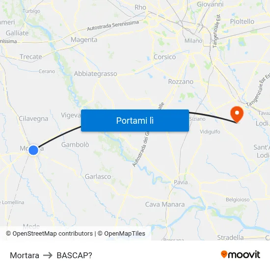Mortara to BASCAP? map