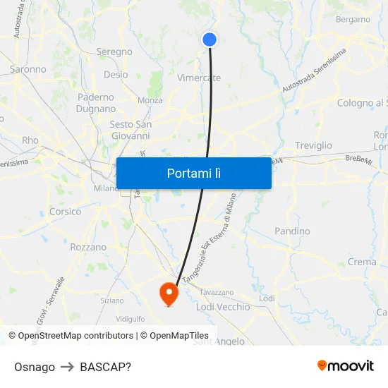 Osnago to BASCAP? map