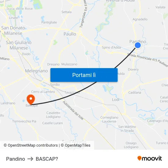 Pandino to BASCAP? map
