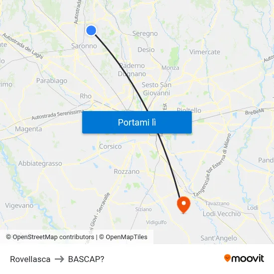 Rovellasca to BASCAP? map