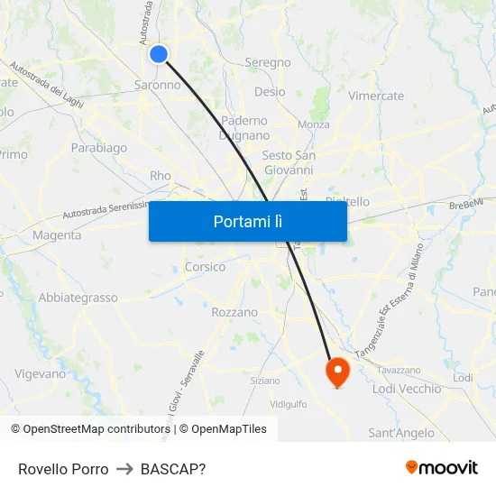 Rovello Porro to BASCAP? map