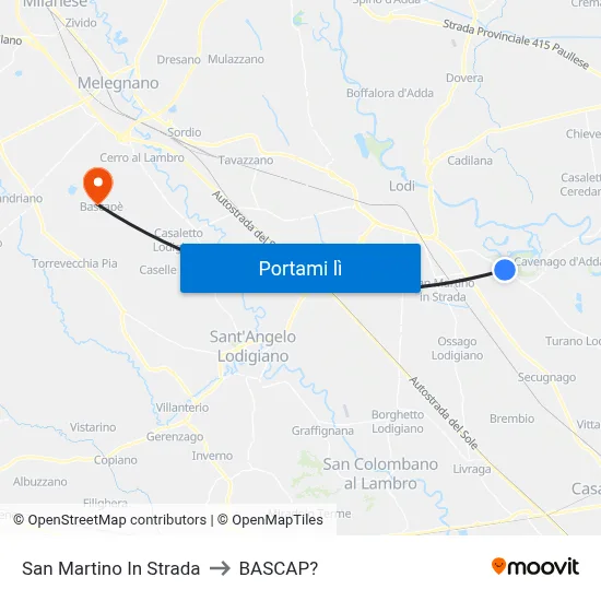 San Martino In Strada to BASCAP? map
