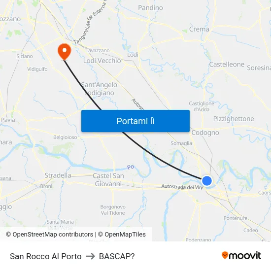 San Rocco Al Porto to BASCAP? map