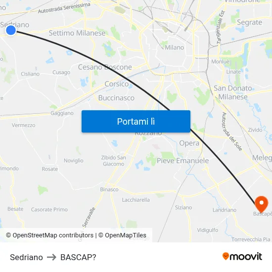 Sedriano to BASCAP? map
