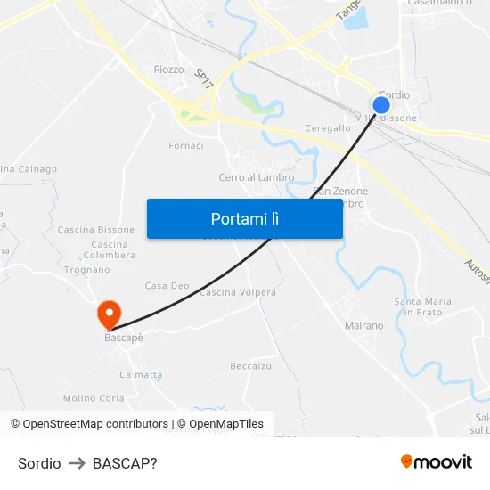 Sordio to BASCAP? map