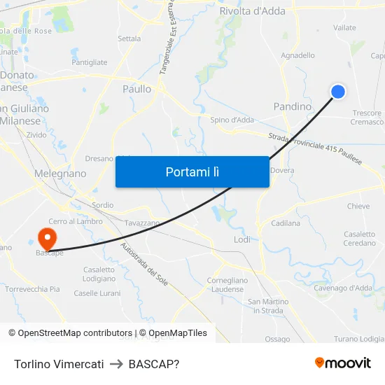 Torlino Vimercati to BASCAP? map