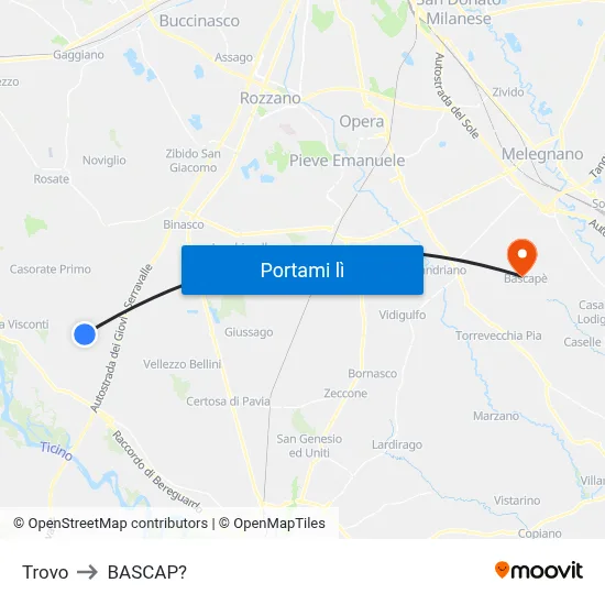 Trovo to BASCAP? map