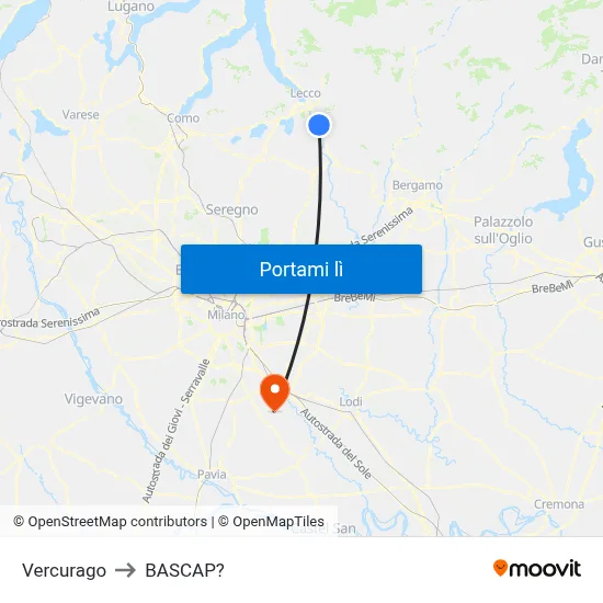 Vercurago to BASCAP? map