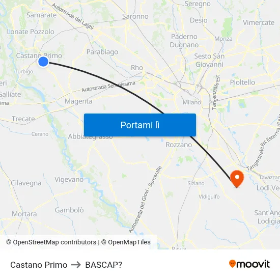 Castano Primo to BASCAP? map