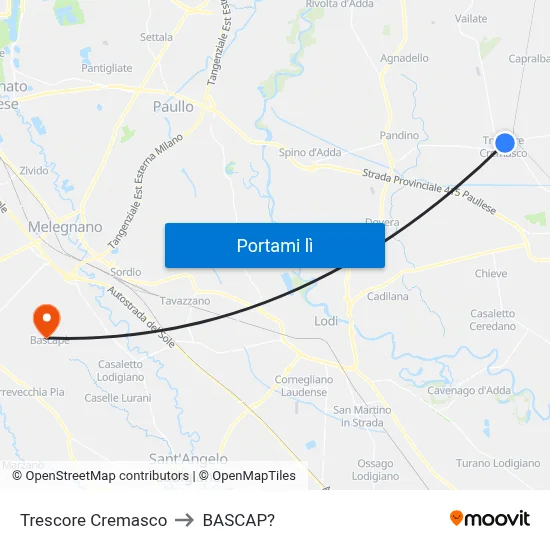 Trescore Cremasco to BASCAP? map
