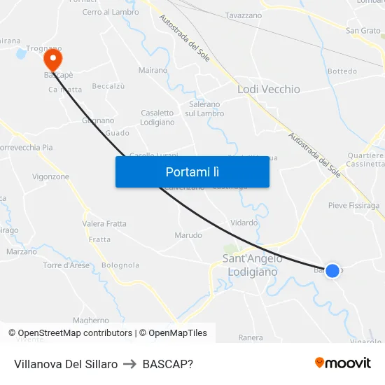 Villanova Del Sillaro to BASCAP? map