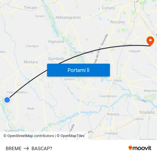 BREME to BASCAP? map