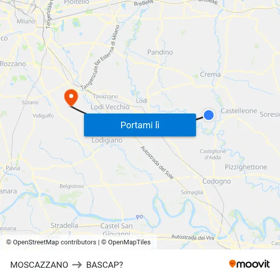MOSCAZZANO to BASCAP? map