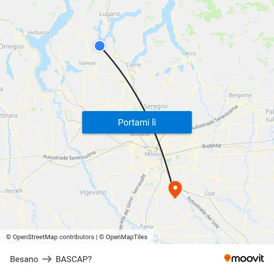 Besano to BASCAP? map