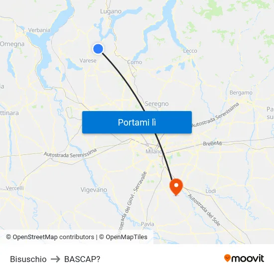 Bisuschio to BASCAP? map