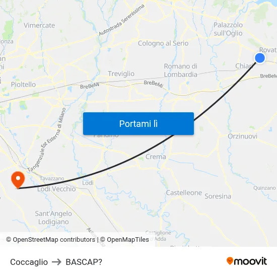 Coccaglio to BASCAP? map